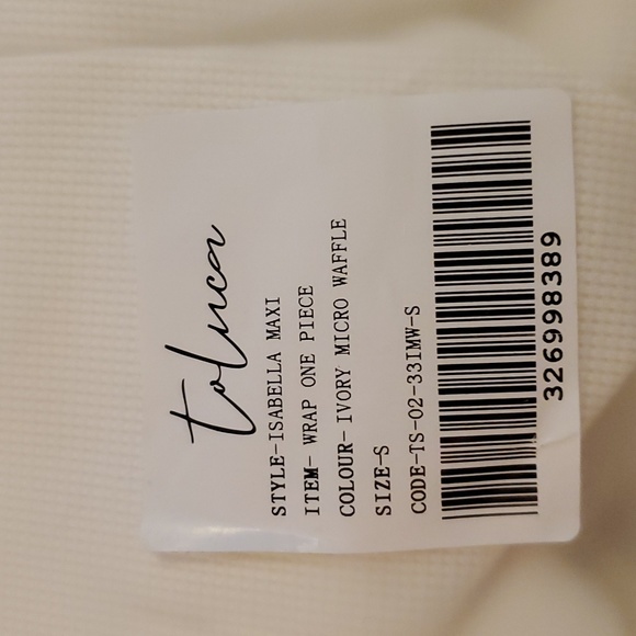 Toluca Isabella Maxi Wrap One-piece - Ivory Micro Waffle - Picture 10 of 16